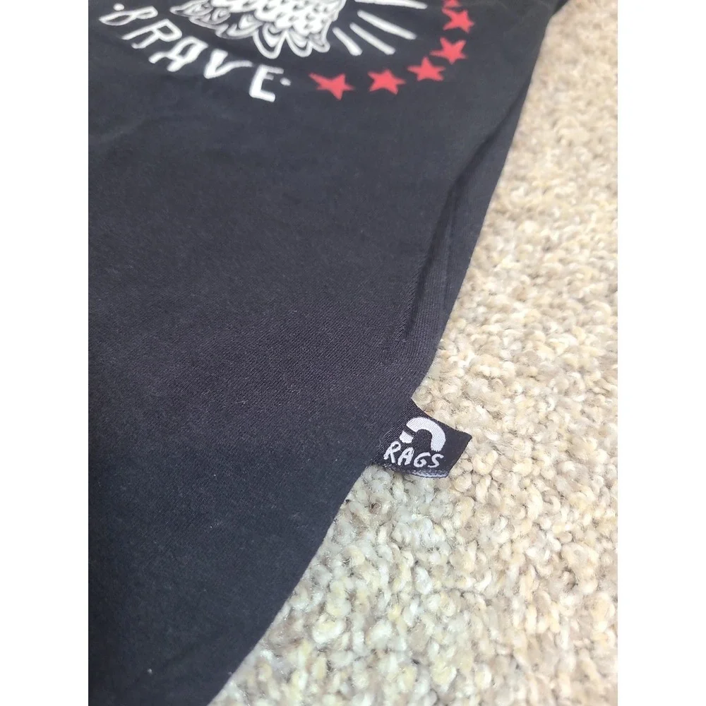 Rags to Raches toddler romper in black featuring an eagle graphic size 18-24m - Picture 2 of 4